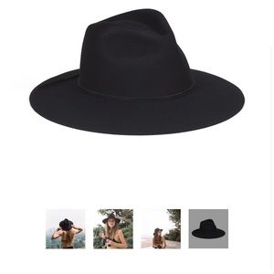 Lack of color black Paco hat